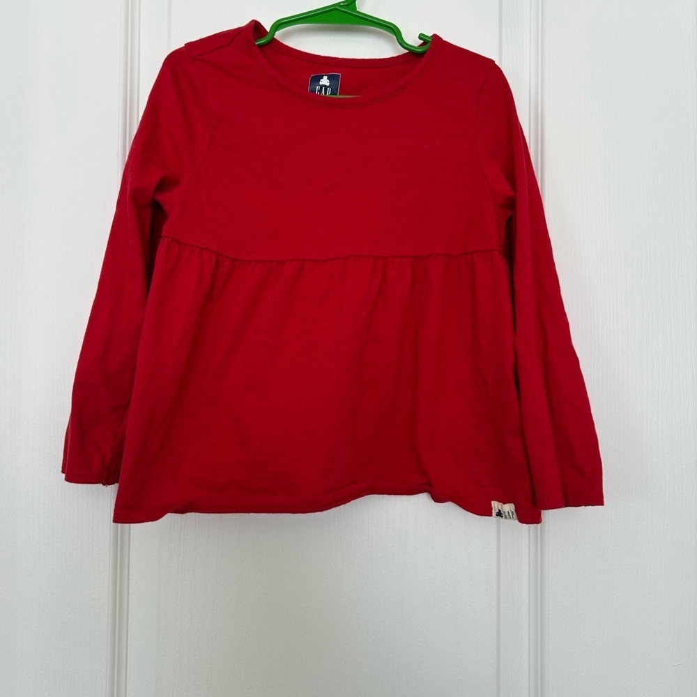 GAP Vibrant Red Long Sleeve Kids Tee